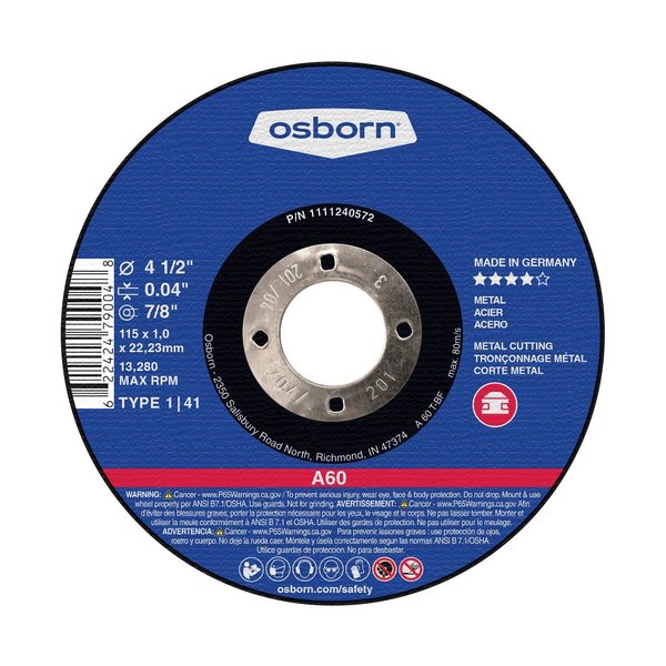 Osborn Cut T01, 5 X .045 X 7/8, A 60 1120240572